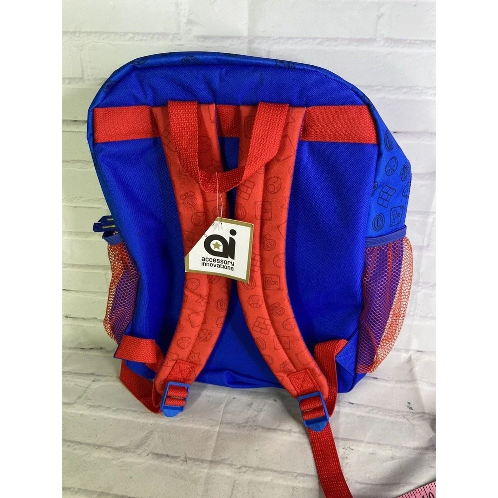 Nintendo Super Mario Luigi Yoshi Logo School Backpack Bag Zipper Closure NEW